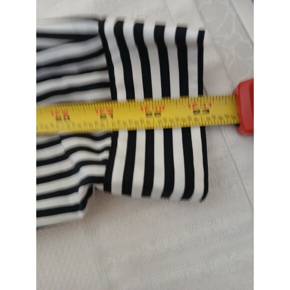 Notations Black White Striped Blouse XL Button Front Long-Sleeve Career Office - Picture 13 of 14